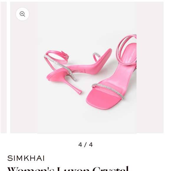 Jonathan Simkhai Pink Satin and Rhinestone Heels - Picture 8 of 8